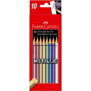 Lápis cor Ecolapis 10 cores - Metallic - Faber-Castell