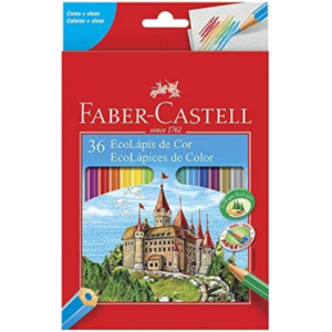 Lápis de Cor Sextavado, Faber-Castell, EcoLápis, 36 Cores