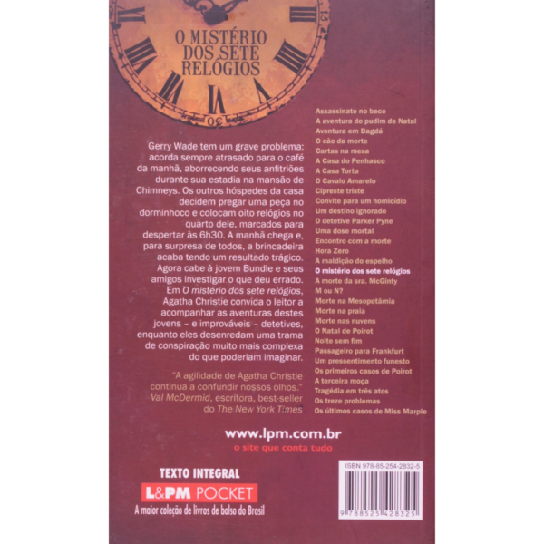 O mistério dos sete relógios - Agatha Christie (Edição de Bolso) - Imagem 2