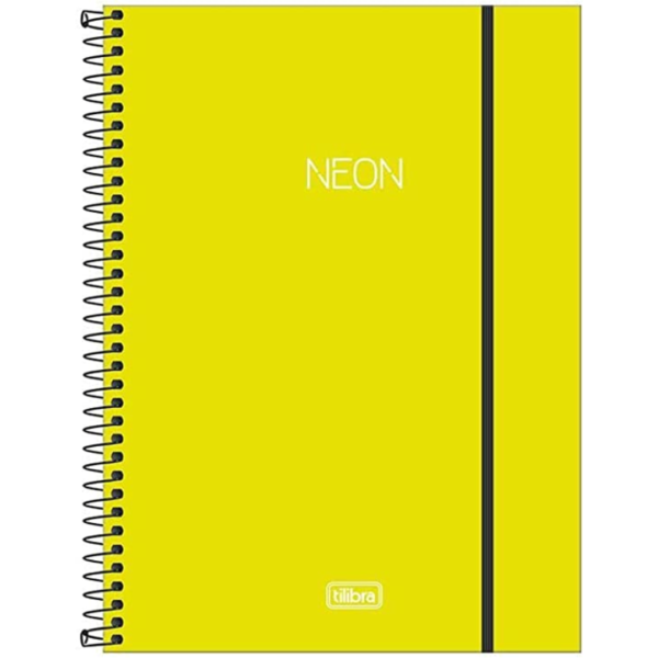 Caderno Espiral Universitário Neon 80fls