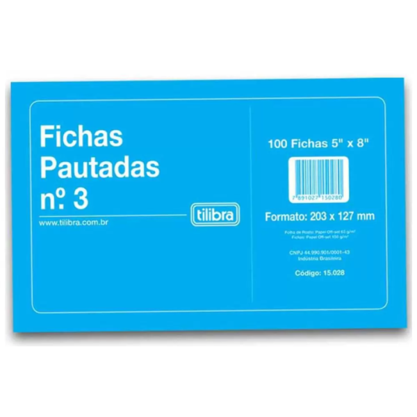 FICHA PAUTADA 5X8 N3 C.100 150282
