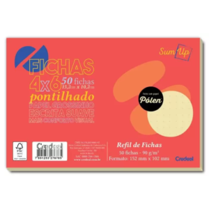 Fichas 4x6 Pontilhadas - Papel pólen - SumUp CREDEAL