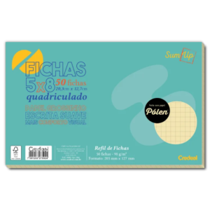 Fichas 5×8 Quadriculada – Papel Pólen – SumUp CREDEAL