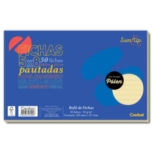 Fichas 5x8 Pautadas – Papel Pólen – SumUp CREDEAL