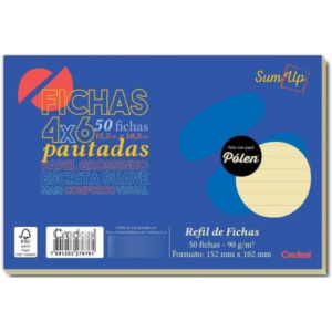 Fichas 4×6 Pautadas – Papel Pólen – SumUp CREDEAL