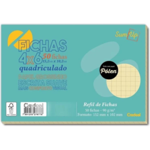 Fichas 4×6 Quadriculado – Papel Pólen – SumUp CREDEAL