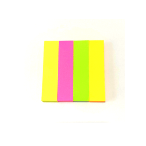 Bloco adesivo Tiras 4 Cores Neon 7.6 x 1.9mm