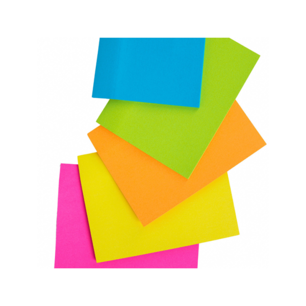 Bloco Adesivo para Recado Lyke Neon 5 Cores c/ 100 folhas - Imagem 4