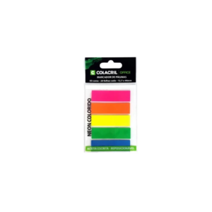 Marcador De Página Adesivo Colacril Neon Retangular