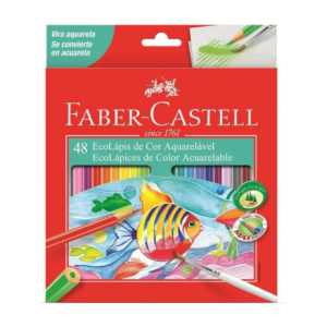 Ecolapis de cor aquarelavel 48 cores Faber-Castell