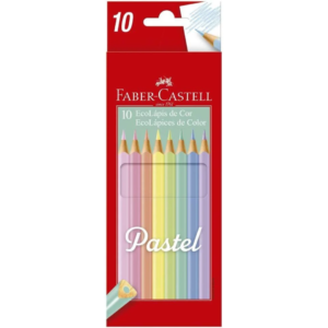 Lápis De Cor Faber Castell 10 Cores Pastel