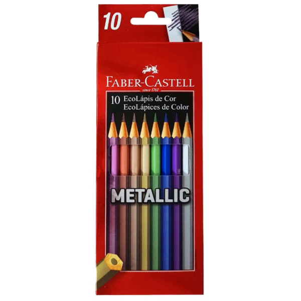 Lápis de Cor 10 Cores Metallic Faber Castell