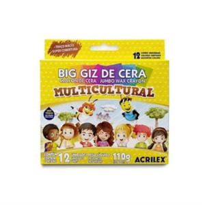 Giz de Cera Big 12 Cores Acrilex Multicultural 110grs