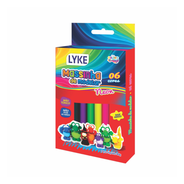 Massinha de Modelar - 6 cores Neon - LYKE