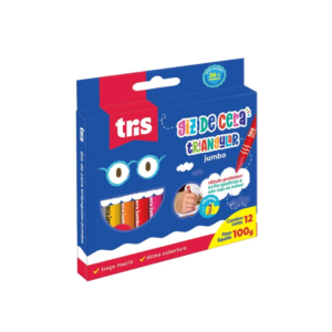 Giz De Cera Jumbo Triangular - 12 Cores - Tris