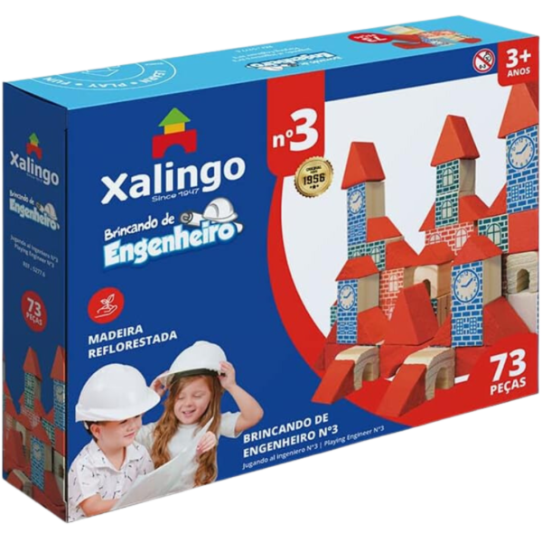 Brincando de Engenheiro n°3 73 Peças Xalingo