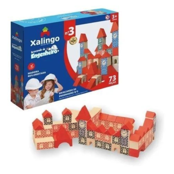 Brincando de Engenheiro n°3 73 Peças Xalingo - Imagem 2