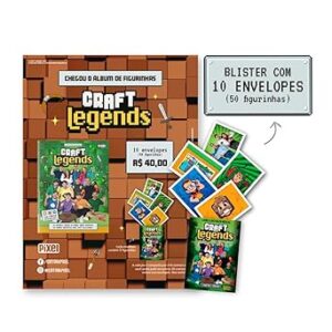 Kit de 10 envelopes com 50 cromos - Álbum oficial Craft Legends Folha solta –Craft Legends (Autor)