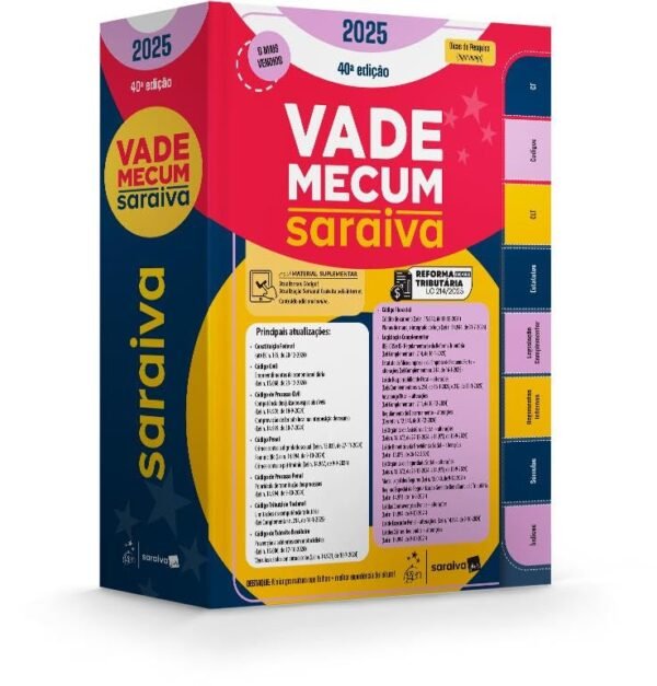 Vade Mecum Saraiva Tradicional - 40ª Edição 2025 - Capa dura