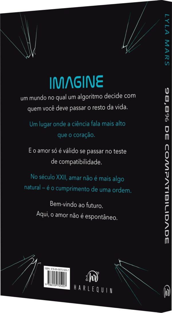 98,8% de compatibilidade – Um romance distópico com enemies to lovers - Capa comum - Imagem 2